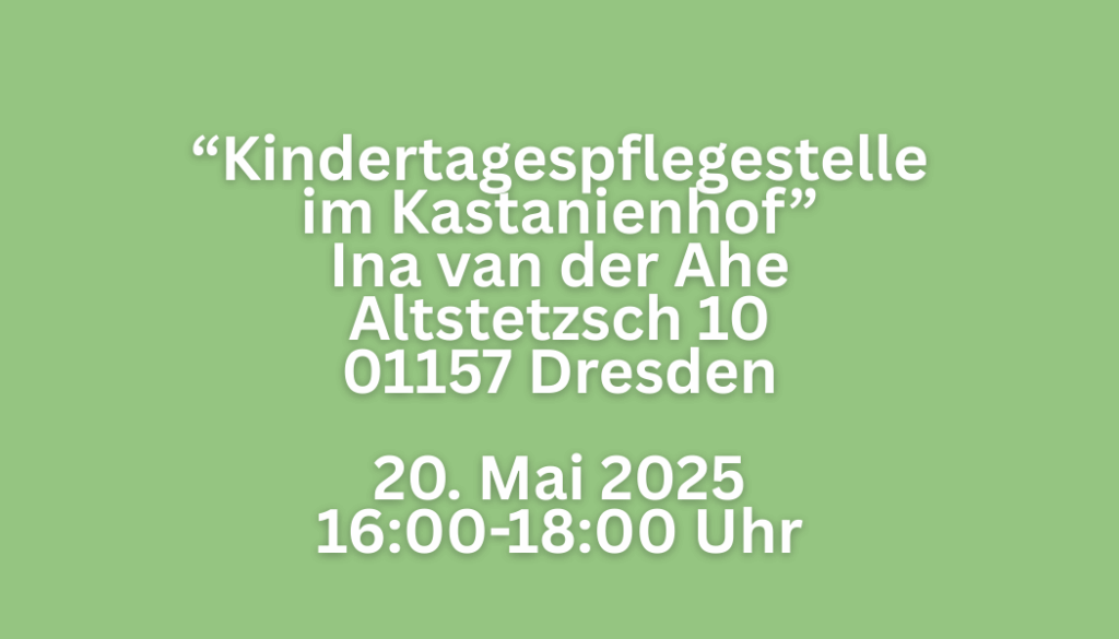Kindertagespflege im Kastanienhof Ina van der Ahe